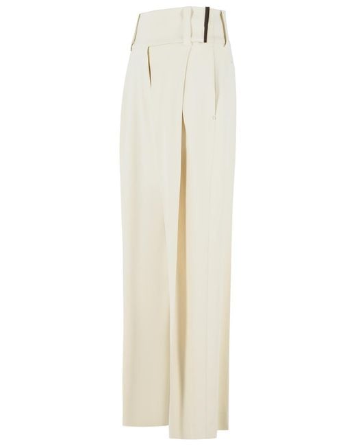Sportmax White 'Oblo' Wide Trousers