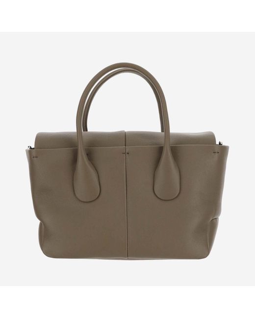 Tod's Brown Di Bag Reverse Leather Small