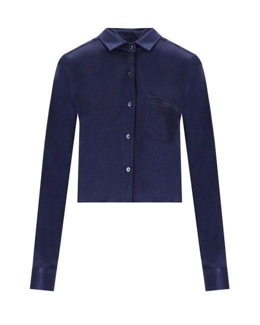 Cruna Blue Dafne Cropped Shirt