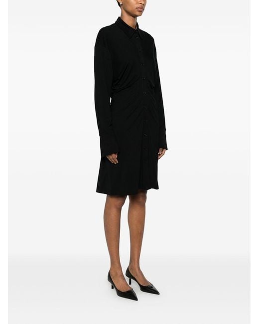 Totême Black Slouch Shirtdress