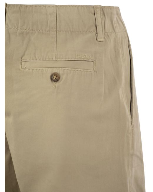 Polo Ralph Lauren Twill Chino Shorts in het Natural