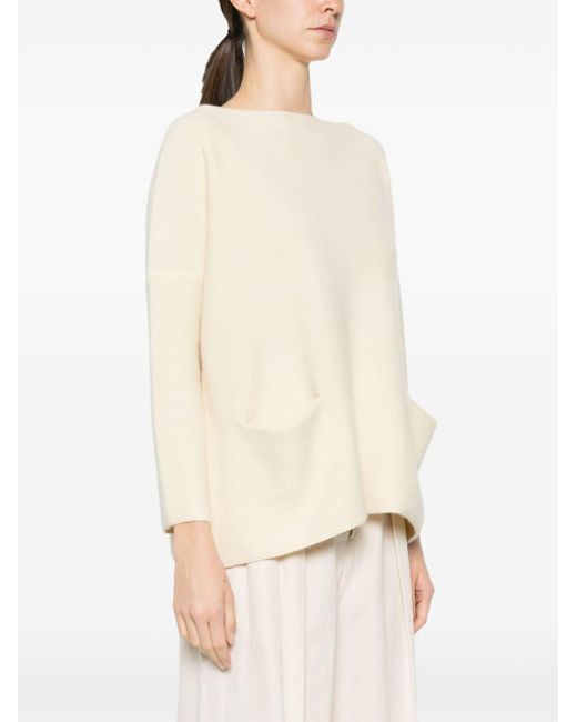 Daniela Gregis Natural Boat-Neck Drop-Shoulder Jumper