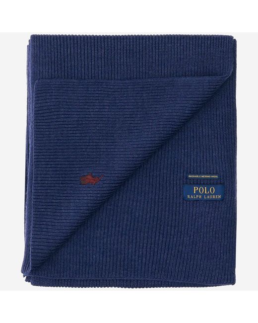 Polo Ralph Lauren Wool -Schal mit Logo in Blue für Herren