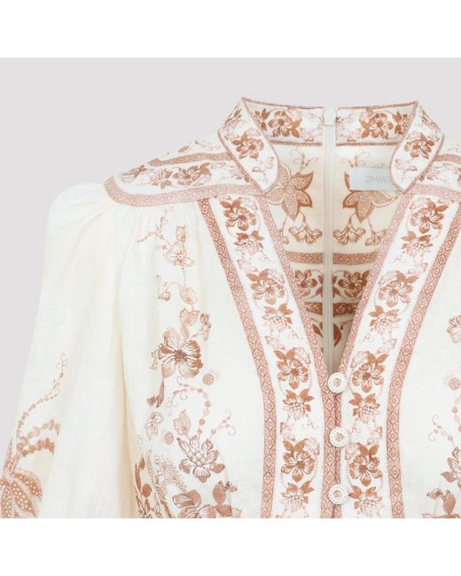 Zimmermann White Plunge Midi Dress For