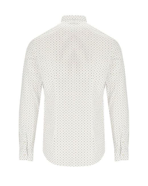 Manuel Ritz White Patterned Shirt for men