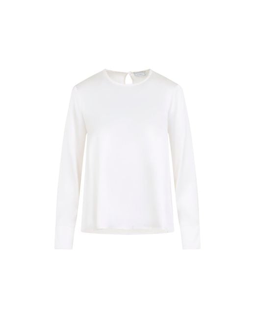 Peserico White Silk Blouse