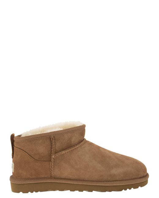 Ugg Brown Classic Ultra Mini Sheepell Stiefel