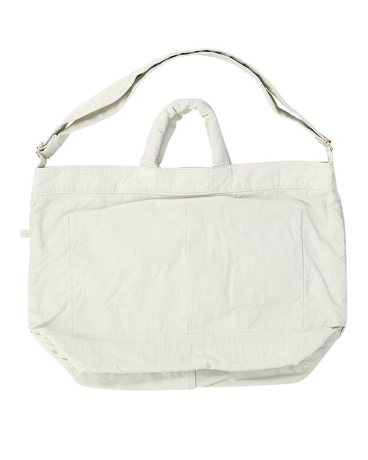 Porter-Yoshida and Co White "Mile" Tote Bag for men