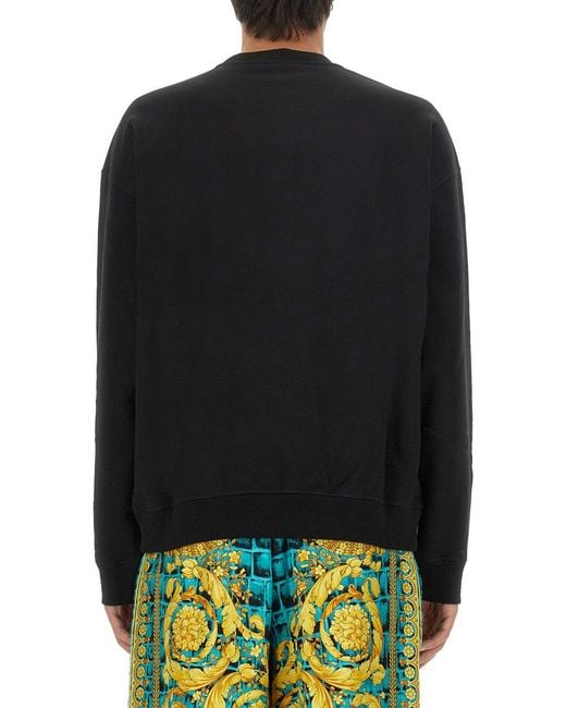 Versace Gray Sweatshirt With Logo for men