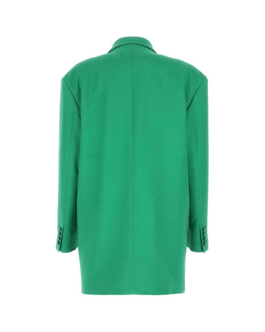 Valentino Garavani Green Crepe Couture Oversize Blazer