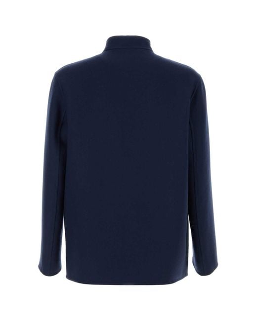 Valentino Garavani Blue Wool Blend Jacket for men