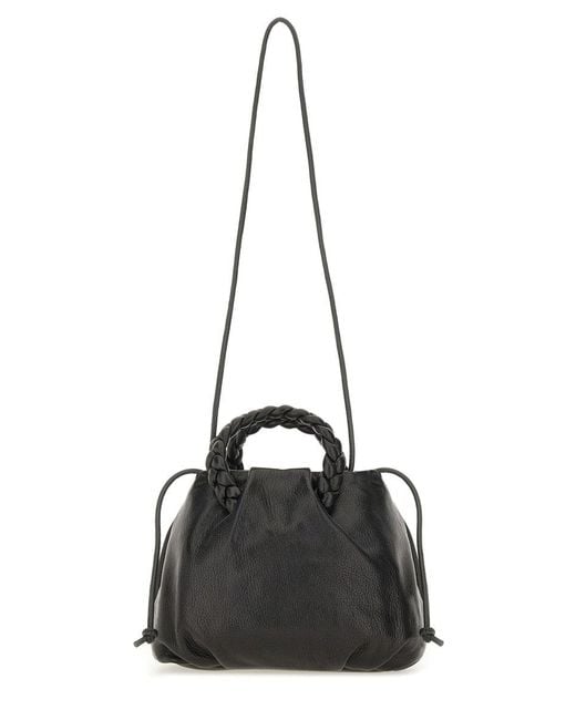 Hereu Black Hierum "Bombon Sattle Shiny" mittelgroße Tasche