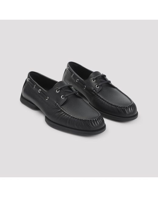 Jil Sander Black Calf Leather Loafers