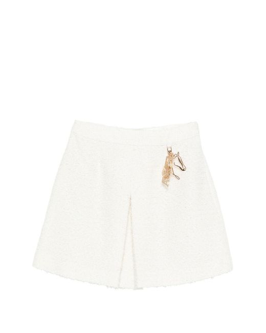 Emporio Armani White Tweed Mini Skirt