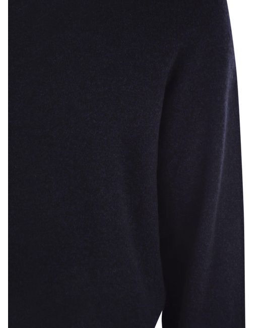 Fedeli Blue Argentina Persia Cashmere Crew Neck for men