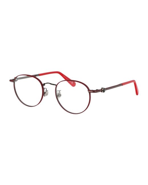 Moncler Red Round Optical Ml5204 066 for men