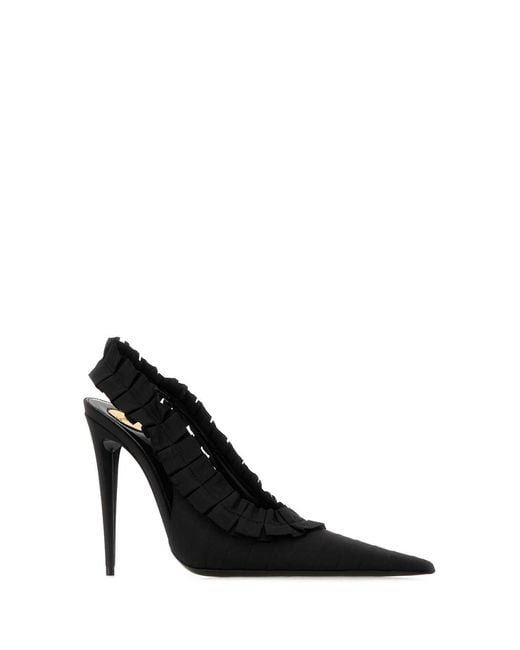Saint Laurent Black Pointed Toe Pumps