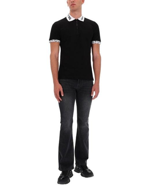 Versace Jeans Couture Black High-Rise Flared Jeans for men