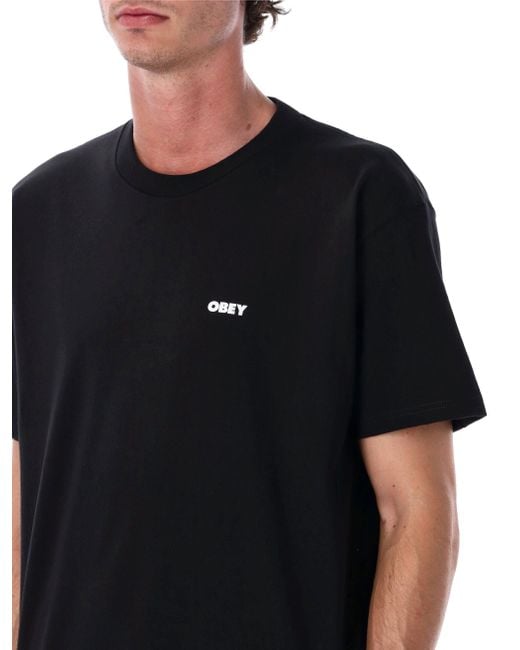 Obey Black T Shirts And Polos