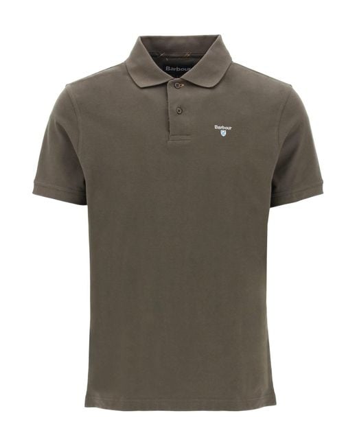 Barbour Tartan Trim Polo Shirt in het Green voor heren