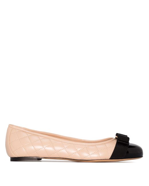 Ballerine Trapunte Con Suola Piatta di Ferragamo in Pink