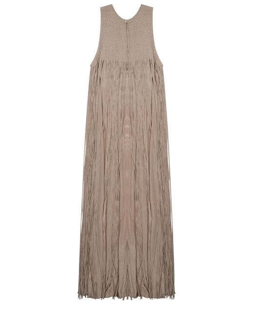 Alysi Natural Fringe Long Suit For
