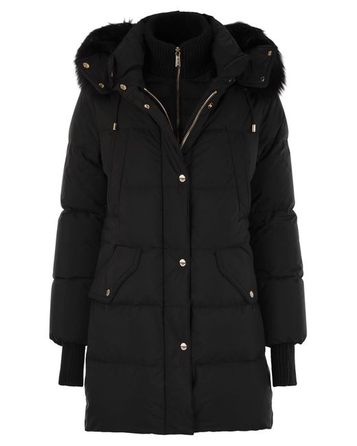 Moorer Black Talassa Stp Long Down Jacket With Hood
