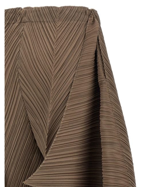 Pleats Please Issey Miyake Brown Falten bitte Issey Miyake 'Flare' Hosen
