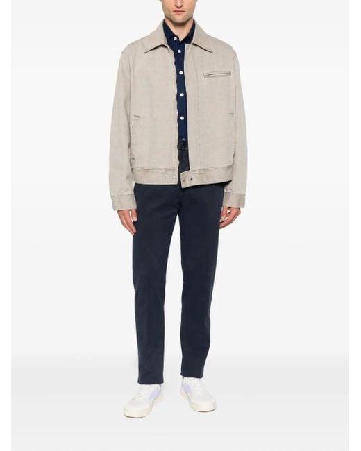 Kiton Blue Long Sleeve Button Down Shirt for men