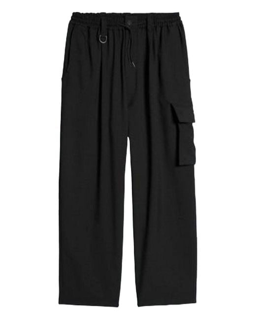 Y-3 Black Cargo Trousers for men