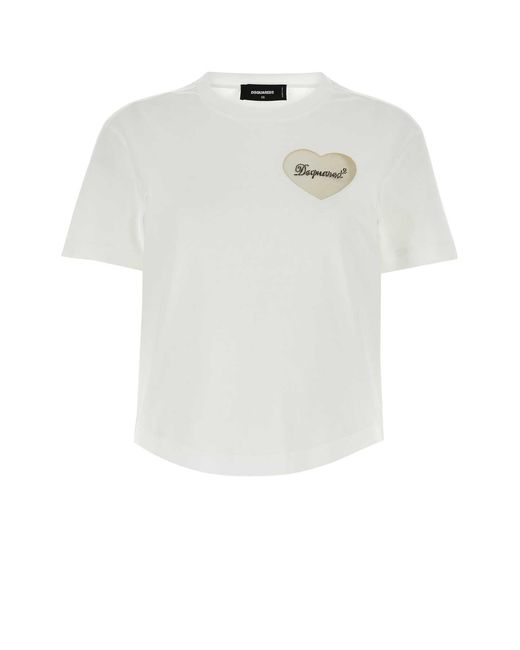 DSquared² White Dsquared Jersey T-Shirt