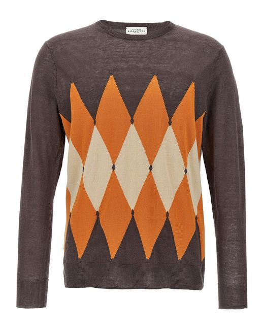 Ballantyne 'argyle' Trui in het Orange voor heren