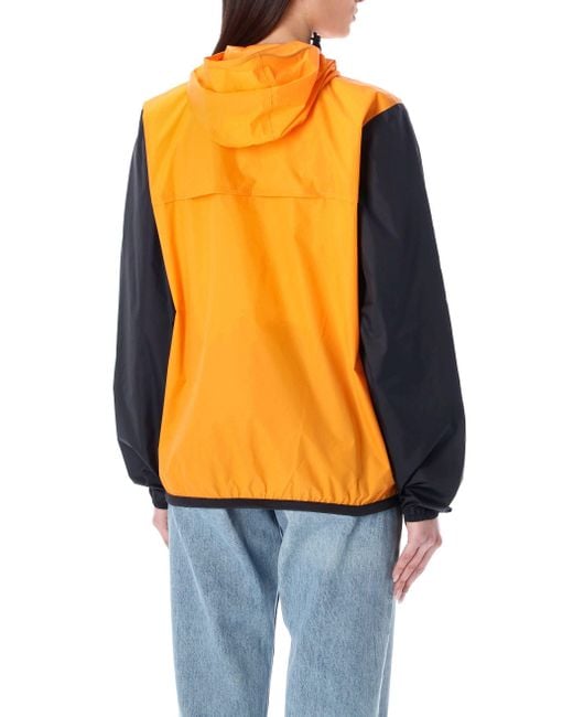 COMME DES GARÇONS PLAY Orange Bicolor Waterproof Hooded Jacket