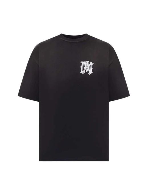 Amiri Black Hollywood Crew Neck T Shirt