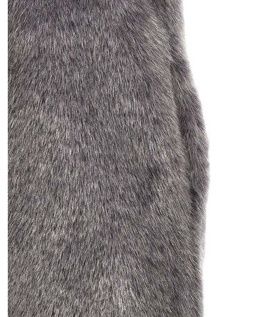 Philosophy Filosofie Extra Lange Faux Bontvest in het Gray