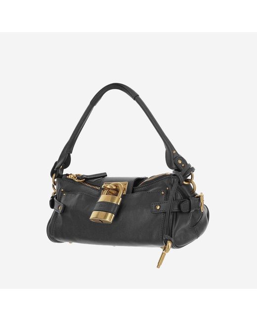 Chloé Black Leather Shoulder Bag Paddington
