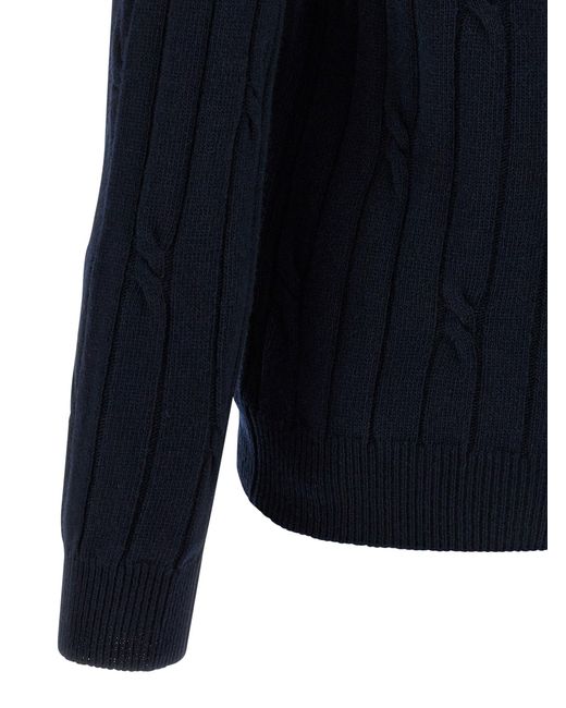 Zanone Blue Cashmere Polo Shirt for men