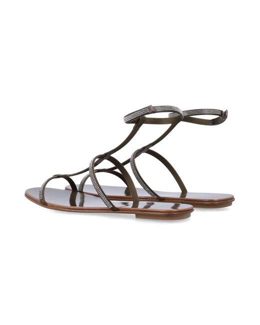 Pedro Garcia Metallic Flat Shoes