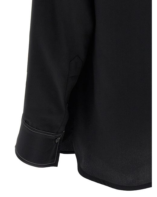 Victoria Beckham 'ruche' Blouse in het Black