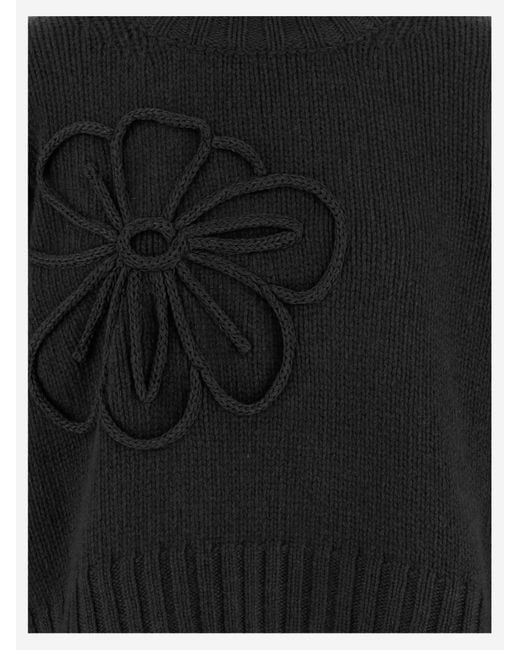Bruno Manetti Black Wool Blend Sweater