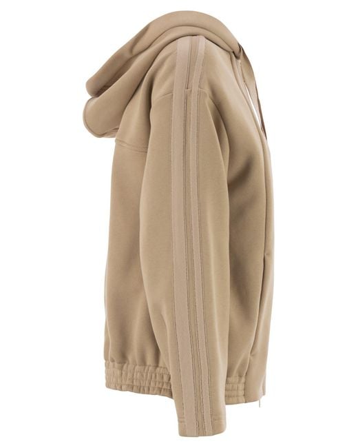 Max Mara Natural Omelia Cotton Hooded Sweatshirt