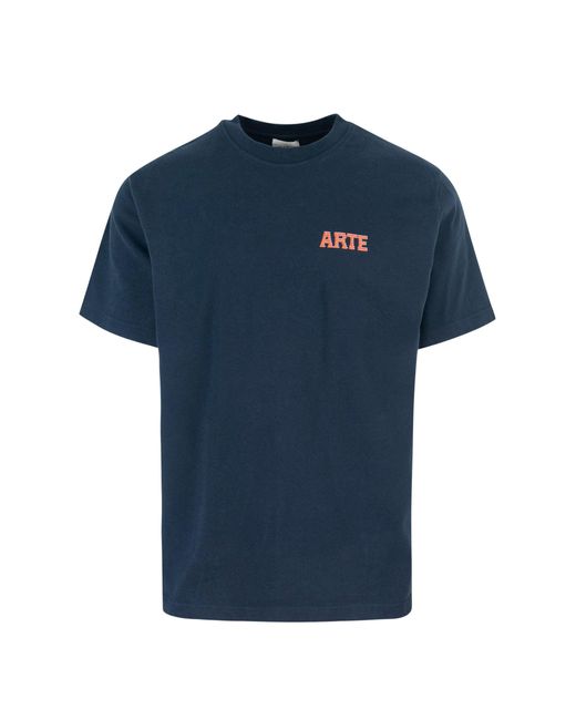 Arte' En T -Shirt Wanddruck Blau in Blue für Herren