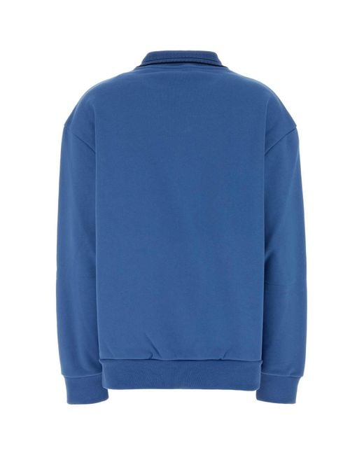 Miu Miu Blue Cerulean Cotton Oversize Polo Shirt