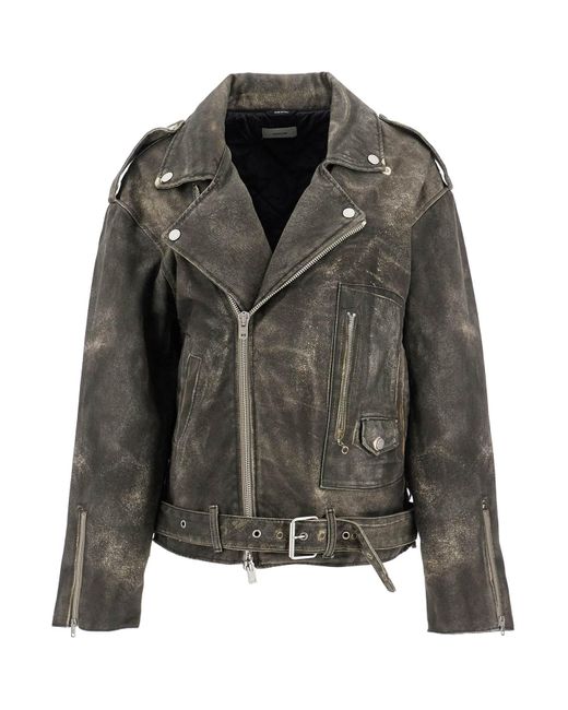 Haikure Lee 's Faux Lederen Motorjack Met in het Black
