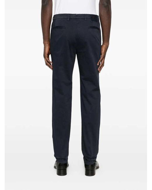 Kiton Blue Trousers With Belt Loops for men
