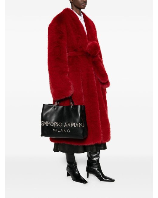 Emporio Armani Black Myea Medium Shopping Bag