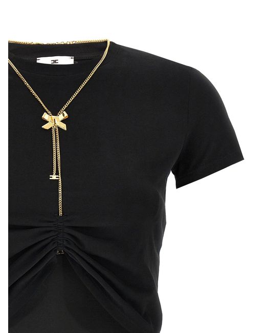Collar T camisa Elisabetta Franchi de color Black