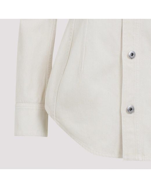 Bottega Veneta White Cotton Jacket