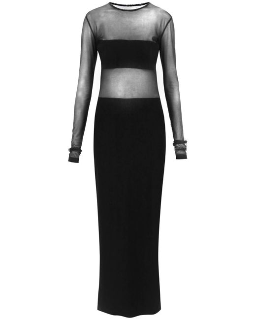 Norma Kamali Dash Dash Maxi -jurk in het Black
