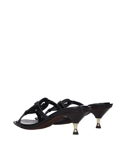 Tory Burch Black Leather Sandals